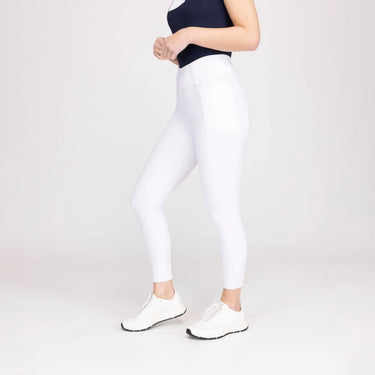 Shires Ladies White Aubrion Optima MX Riding Tights| Online For Equine