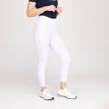 Shires Ladies White Aubrion Optima MX Riding Tights| Online For Equine