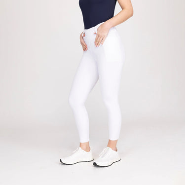 Shires Ladies White Aubrion Optima MX Riding Tights| Online For Equine