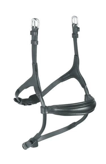 Shires Lusso Black Rolled Padded Cavesson Noseband - Extra Full| Online For Equine