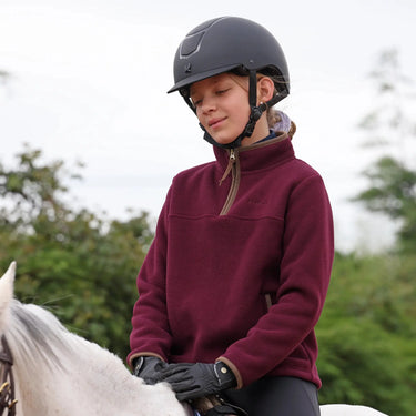 Shires Maroon Aubrion Core Half Zip Fleece - Young Rider| Online For Equine