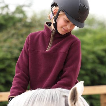 Shires Maroon Aubrion Core Half Zip Fleece - Young Rider| Online For Equine
