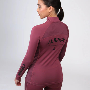 Shires Mauve Aubrion React Ladies Long Sleeve Base Layer - X Small (UK 8)| Online For Equine