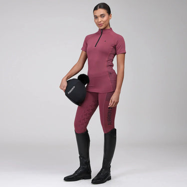 Shires Mauve Aubrion React Ladies Short Sleeve Base Layer| Online For Equine