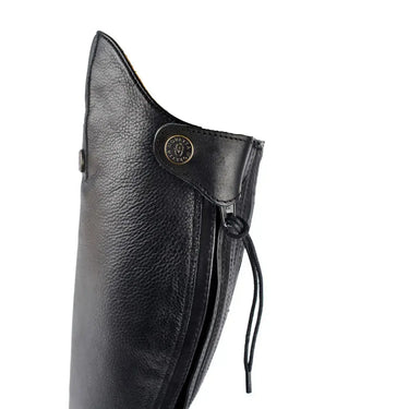 Buy the Shires Moretta Black Short Leg Length Gianna Lace Front Long Leather Riding Boots | Online for Equine