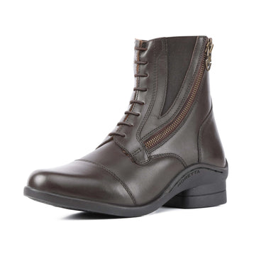 Buy the Shires Moretta Brown Alessia Side Zip Paddock Boots | Online for Equine