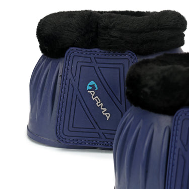 Shires Navy ARMA Black Fleece Over Reach Boots| Online For Equine