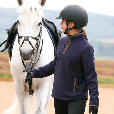 Shires Navy Aubrion Core Half Zip Fleece - Young Rider| Online For Equine