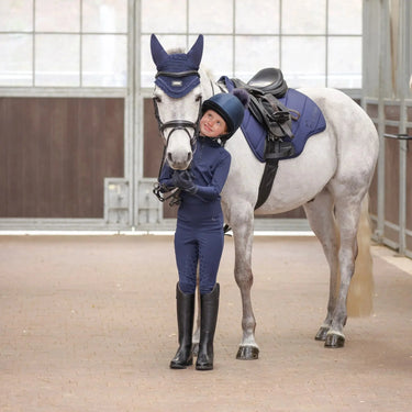 Shires Navy Aubrion Eltar Riding Tights - Young Rider| Online For Equine