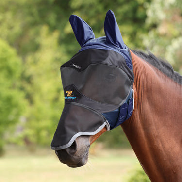 Shires Navy FlyGuard Pro Deluxe Fly Mask with Ears & Nose| Online For Equine