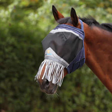 Shires FlyGuard Pro Fine Mesh Earless Fly Mask with Nose Fringe| Online For Equine