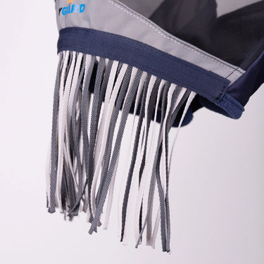 Shires Navy FlyGuard Pro Fine Mesh Earless Fly Mask with Nose Fringe| Online For Equine