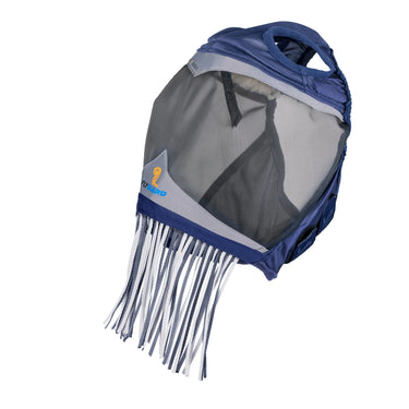 Shires Navy FlyGuard Pro Fine Mesh Fly Mask with Ear Holes & Nose Fringe| Online For Equine