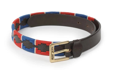 Shires Navy / Red Aubrion Drover Skinny Polo Belt| Online For Equine