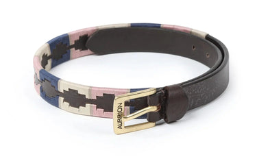 Shires Pink / Natural / Navy Aubrion Drover Skinny Polo Belt| Online For Equine