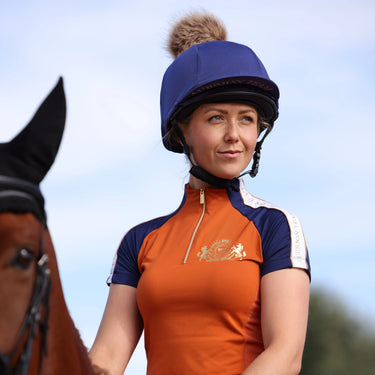 Shires Rust Aubrion Team Short Sleeve Base Layer - XX Large (UK 18)| Online For Equine