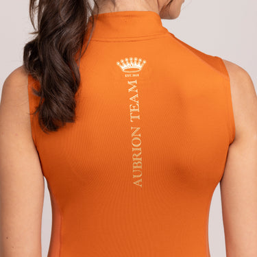 Shires Rust Aubrion Team Sleeveless Base Layer - XX Large (UK 18)| Online For Equine