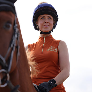 Shires Rust Aubrion Team Sleeveless Base Layer - XX Large (UK 18)| Online For Equine