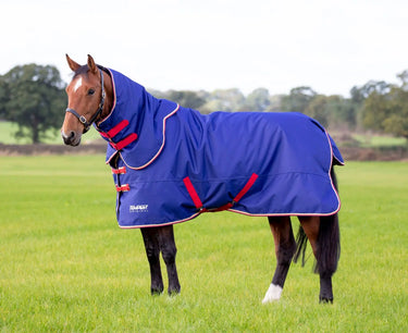 Buy Shires Tempest Original 100g Navy Turnout Rug & Neck Set| Online for Equine