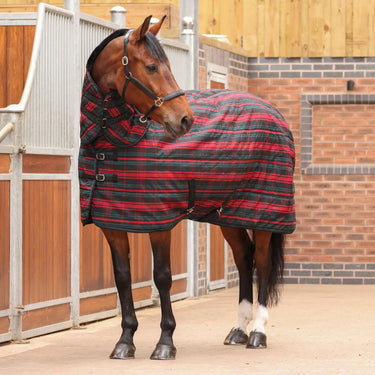 Buy the Shires Tempest Plus Red Tartan 200g Combo Stable Rug | Online for Equine