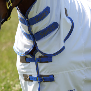 Shires Tempest Plus White / Airforce Sweet-Itch Combo Rug| Online For Equine