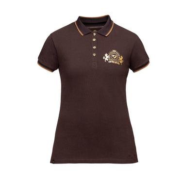 Shires Umber Aubrion Team Short Sleeve Polo - Small (UK 10)| Online For Equine
