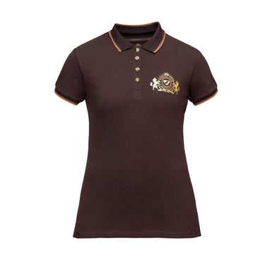 Shires Umber Aubrion Team Short Sleeve Polo - Small (UK 10)