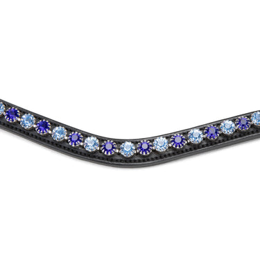 Shires Velociti GARA Blue Diamante Browband Black| Online For Equine