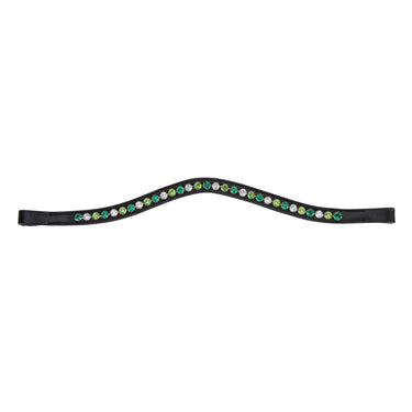 Shires Velociti GARA Green Diamante Browband Black| Online For Equine