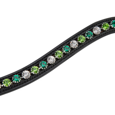 Shires Velociti GARA Green Diamante Browband Black| Online For Equine