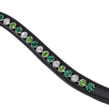Shires Velociti GARA Green Diamante Browband Black| Online For Equine