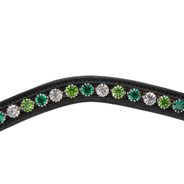 Shires Velociti GARA Green Diamante Browband Black| Online For Equine