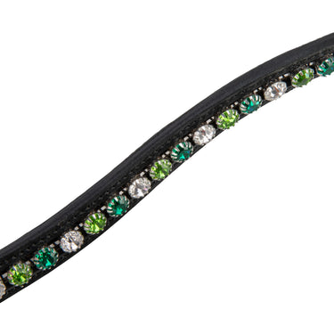 Shires Velociti GARA Green Diamante Browband Black| Online For Equine