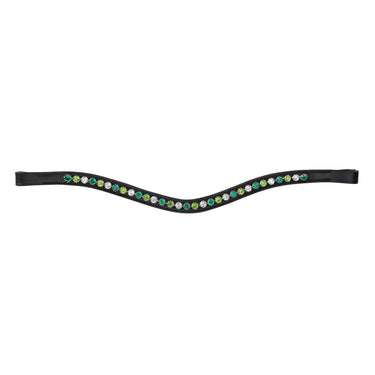 Shires Velociti GARA Green Diamante Browband Black| Online For Equine
