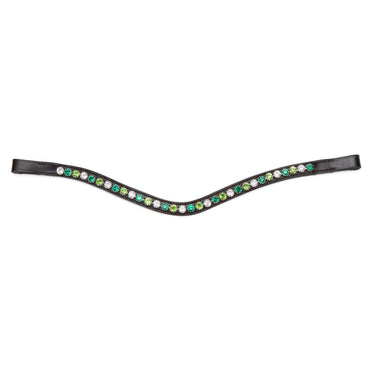 Shires Velociti GARA Green Diamante Browband Havana| Online For Equine