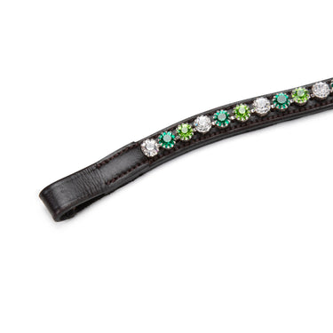 Shires Velociti GARA Green Diamante Browband Havana| Online For Equine
