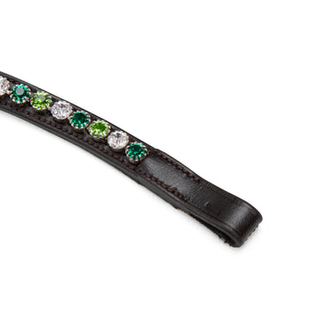 Shires Velociti GARA Green Diamante Browband Havana| Online For Equine