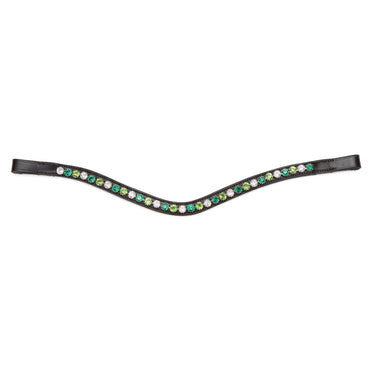 Shires Velociti GARA Green Diamante Browband Havana| Online For Equine