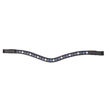 Shires Velociti GARA Three Tone Browband Blue/Black| Online For Equine