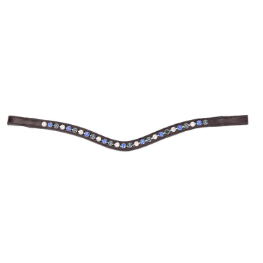 Shires Velociti GARA Three Tone Browband Blue/Havana| Online For Equine