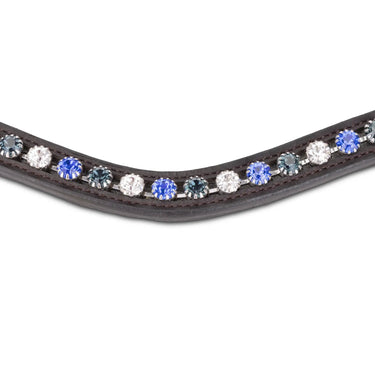 Shires Velociti GARA Three Tone Browband Blue/Havana| Online For Equine