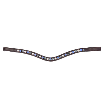 Shires Velociti GARA Three Tone Browband Blue/Havana| Online For Equine
