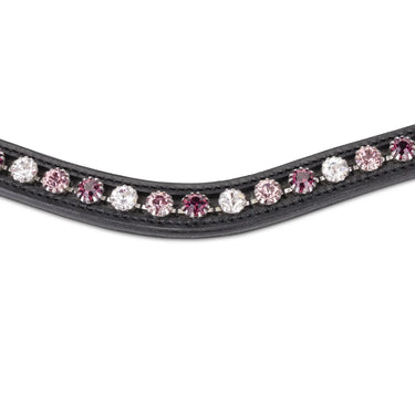 Shires Velociti GARA Three Tone Browband Cerise/Black| Online For Equine