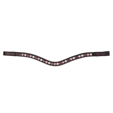 Shires Velociti GARA Three Tone Browband Cerise/Havana| Online For Equine