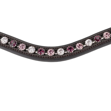 Shires Velociti GARA Three Tone Browband Cerise/Havana| Online For Equine