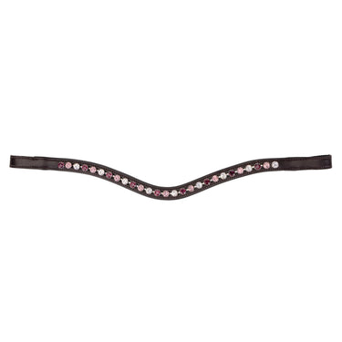 Shires Velociti GARA Three Tone Browband Cerise/Havana| Online For Equine