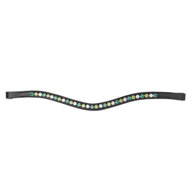 Shires Velociti GARA Three Tone Browband Green/Black| Online For Equine