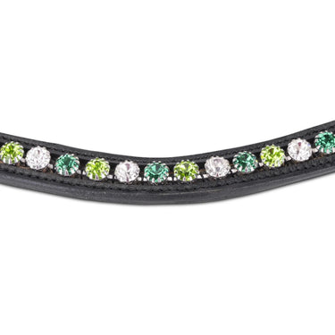 Shires Velociti GARA Three Tone Browband Green/Black| Online For Equine