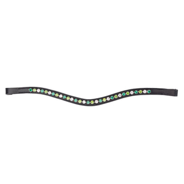 Shires Velociti GARA Three Tone Browband Green/Black| Online For Equine