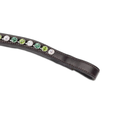 Shires Velociti GARA Three Tone Browband Green/Havana| Online For Equine